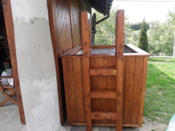 Duża beczka do morsowania 1000 l z LED i drabinką
