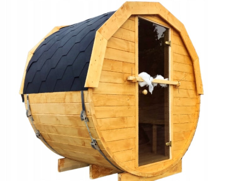 Sauna ogrodowa beczka 1,5 x 2 m Full do samodzielnego montażu