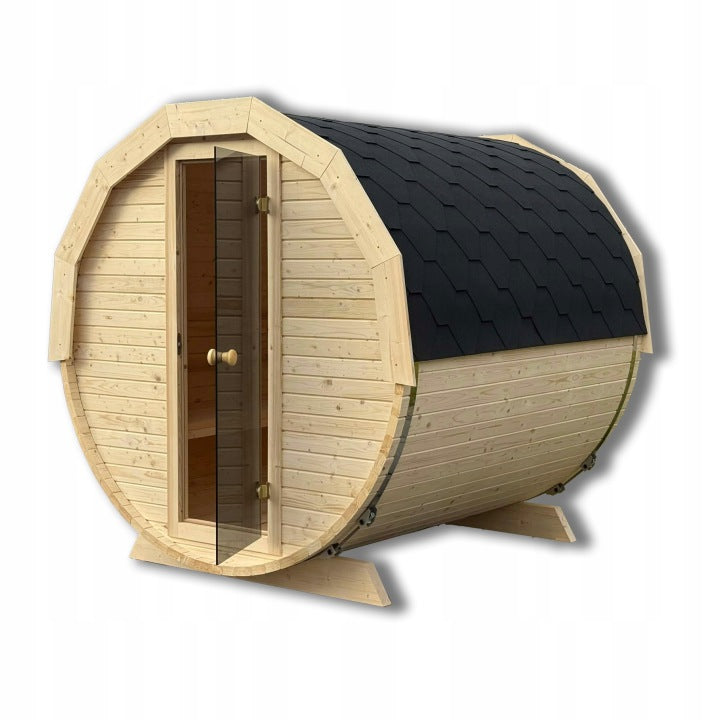 Sauna ogrodowa beczka 200 x 200 cm do samodzielnego montażu