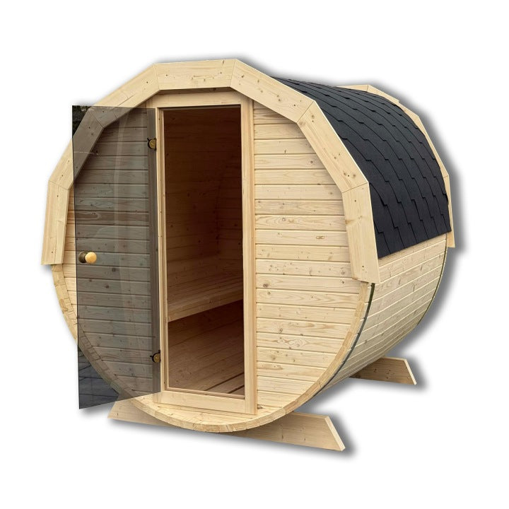 Sauna ogrodowa beczka 200 x 150 cm do samodzielnego montażu