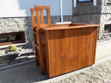 Duża beczka do morsowania 1000 l z LED i drabinką