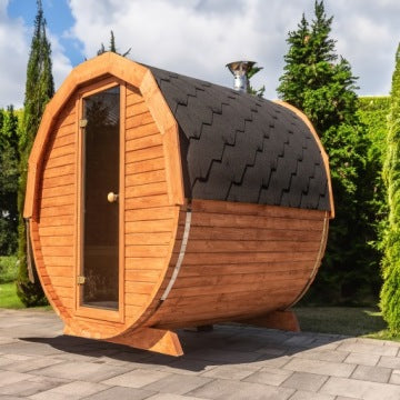 Sauna ogrodowa beczka 200 x 150 cm do samodzielnego montażu