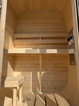 Sauna Quadro Glass Mini z piecem Harvia Wall SW45