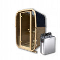 Sauna Quadro Glass Mini z piecem Harvia Wall SW45