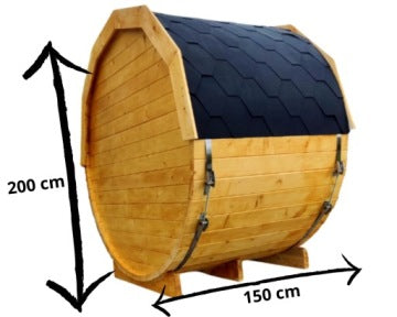 Sauna ogrodowa beczka 1,5 x 2 m Full do samodzielnego montażu