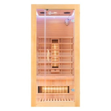 Jednoosobowa sauna infrared 90 x 90 x 190 cm z oświetleniem LED